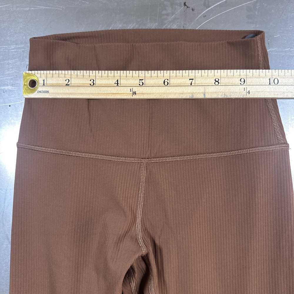 Lululemon Align High Rise Ribbed Pant Legging Women's Brown Size 2 EUC Inseam 25 - Picture 3 of 8